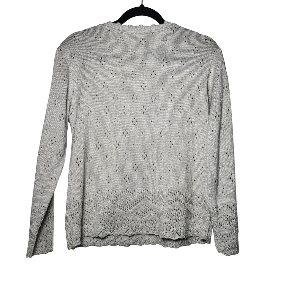 Carly Blake Womens Crochet Sweater Small Vintage 90s Coquette Soft‎ Girl Granny - Picture 3 of 8